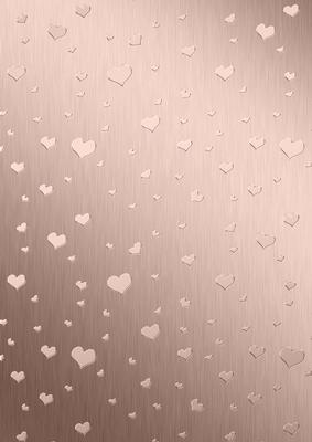 Metallic Romantic Hearts Matching Backing Paper
