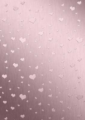 Metallic Romantic Hearts Matching Backing Paper
