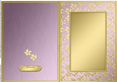 A5 Metallic Flowers Plain Card Base
