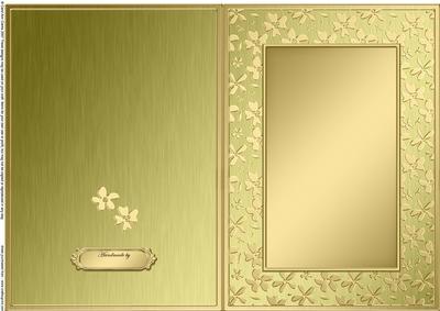 A5 Metallic Flowers Plain Card Base
