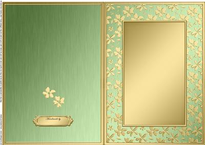 A5 Metallic Flowers Plain Card Base
