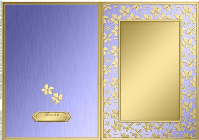 A5 Metallic Flowers Plain Card Base