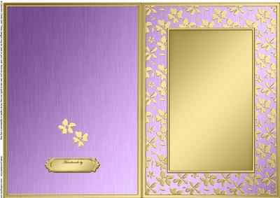 A5 Metallic Flowers Plain Card Base