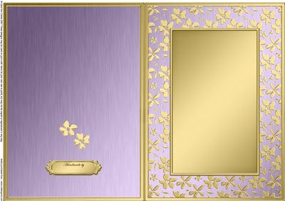 A5 Metallic Flowers Plain Card Base