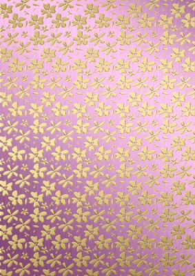 Gold Metallic Flowers Matching Backing Paper