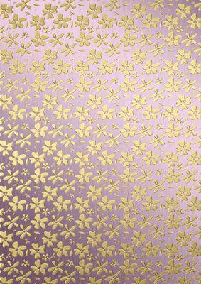 Gold Metallic Flowers Matching Backing Paper