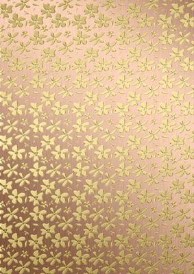 Gold Metallic Flowers Matching Backing Paper