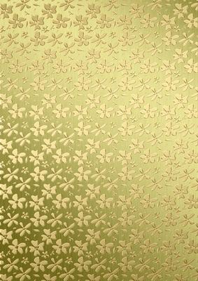 Gold Metallic Flowers Matching Backing Paper