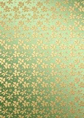 Gold Metallic Flowers Matching Backing Paper