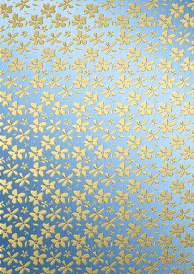Gold Metallic Flowers Matching Backing Paper