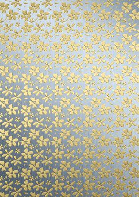 Gold Metallic Flowers Matching Backing Paper