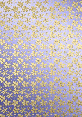 Gold Metallic Flowers Matching Backing Paper