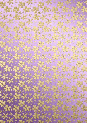 Gold Metallic Flowers Matching Backing Paper