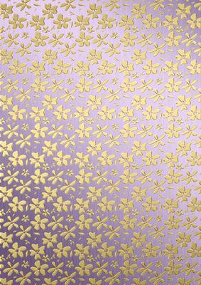Gold Metallic Flowers Matching Backing Paper