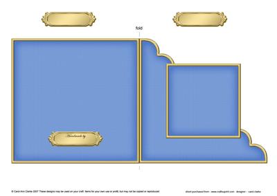 Cut and Fold Corner Card Plain Card Base