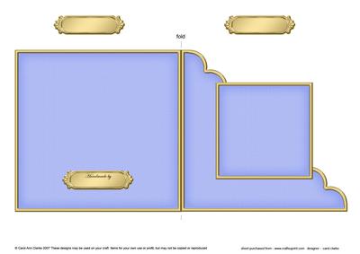 Cut and Fold Corner Card Plain Card Base