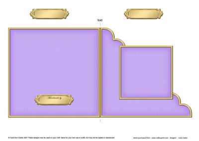 Cut and Fold Corner Card Plain Card Base