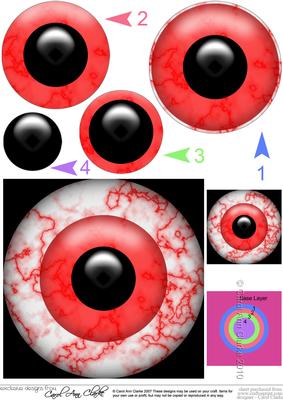 Spooky Eyes Circle Pyramage Topper