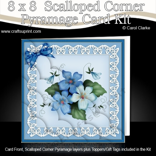 8 x 8 Pretty Viola Scalloped Corner Kit