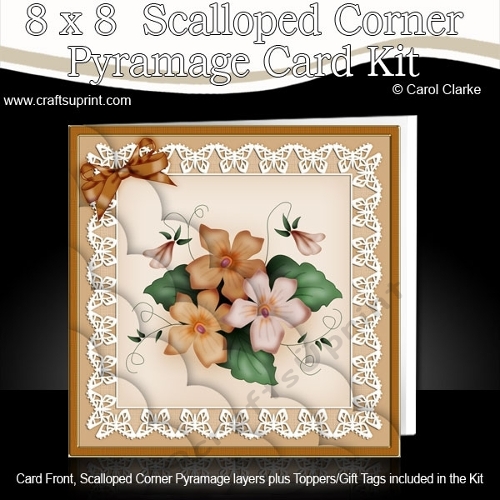8 x 8 Pretty Viola Scalloped Corner Kit