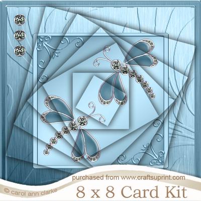 8 x 8 Diamante Dragonflies Kit with Twisted Pyramage