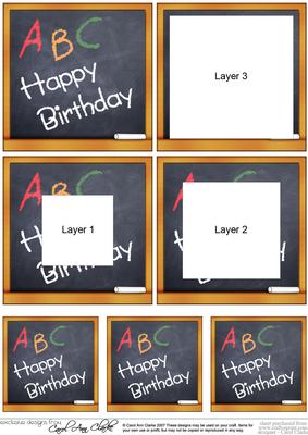 Birthday!! Blackboard Tunnel Topper