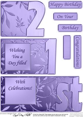 21st Elegant Metallic Book Sheet