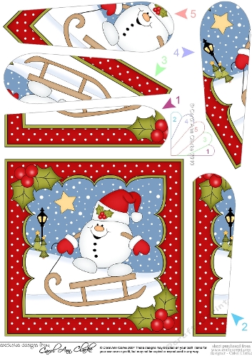 Christmas Snowball Sam Fan Pyramage Topper