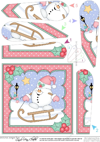 Christmas Snowball Sam Fan Pyramage Topper