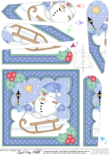 Christmas Snowball Sam Fan Pyramage Topper