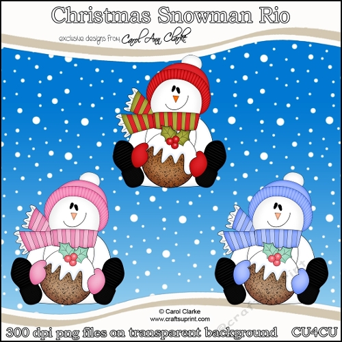 Christmas Snowman Rio- CU4CU Digital Clip Art Se