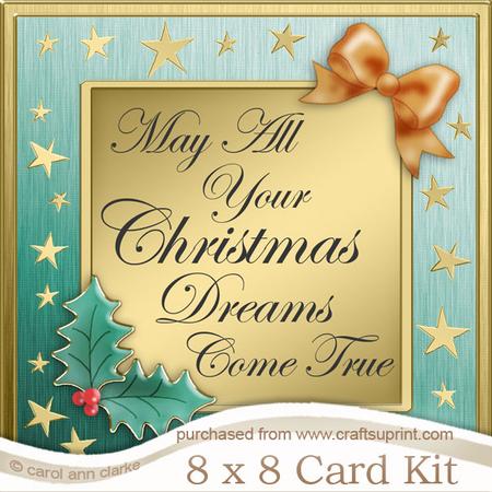 8 x 8 Elegant Christmas Greetings Kit with 3D Decoupage