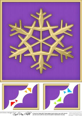 8 x 8 Christmas Snowflake Scalloped Corner Topper