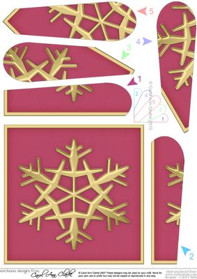Christmas Snowflake - Fan Pyramage Topper