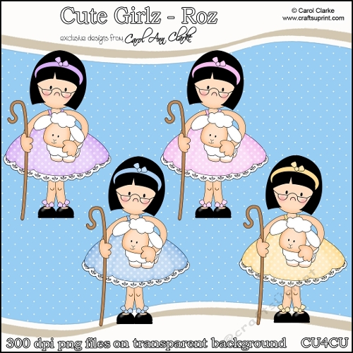 Cute Girlz - Roz - CU4CU Digital Clip Art Set