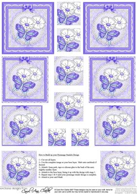 Fluttery Butterfly Pyramage Sheet