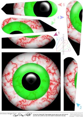 Spooky Eyes Fan Pyramage Topper