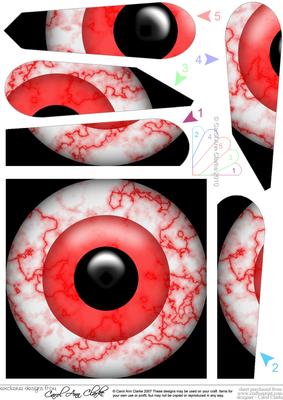 Spooky Eyes Fan Pyramage Topper