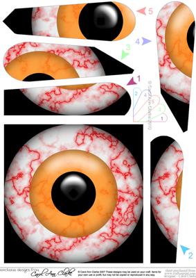 Spooky Eyes Fan Pyramage Topper