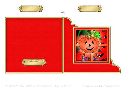 A Haunting We Will Go Cut and Fold Corner Card