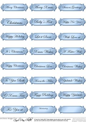 Metallic Christmas Greetings Text Plates