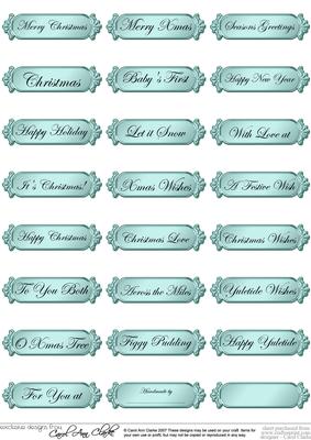 Metallic Christmas Greetings Text Plates