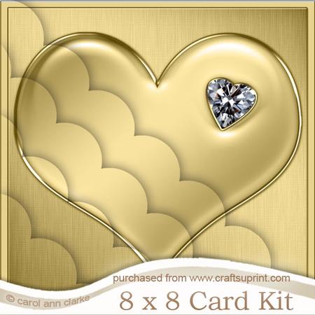 8 x 8 Enamel Heart Kit with Scalloped Corners