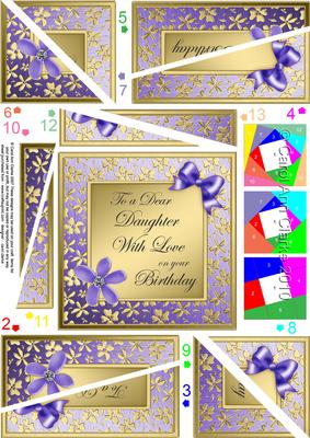 Floral Elegance Daughter Birthday Twisted Spiral Side Stacke