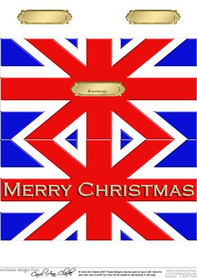Merry Christmas Uk Quick Cut and Fold Card
