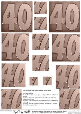 40th Metallic Age Twisted Pyramage Sheet