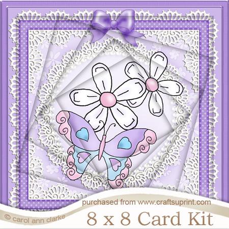 8 x 8 Fluttery Butterfly Twisted Tunnel Card Kit