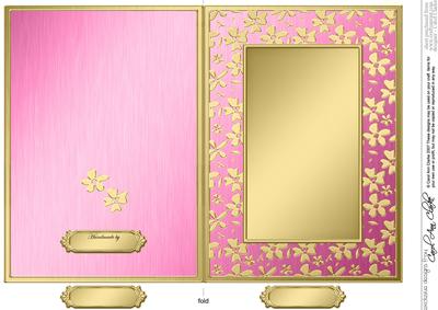 5 x 7 Metallic Flowers Plain Card Base