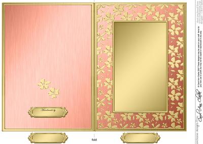 5 x 7 Metallic Flowers Plain Card Base