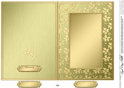5 x 7 Metallic Flowers Plain Card Base